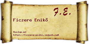 Ficzere Enikő névjegykártya